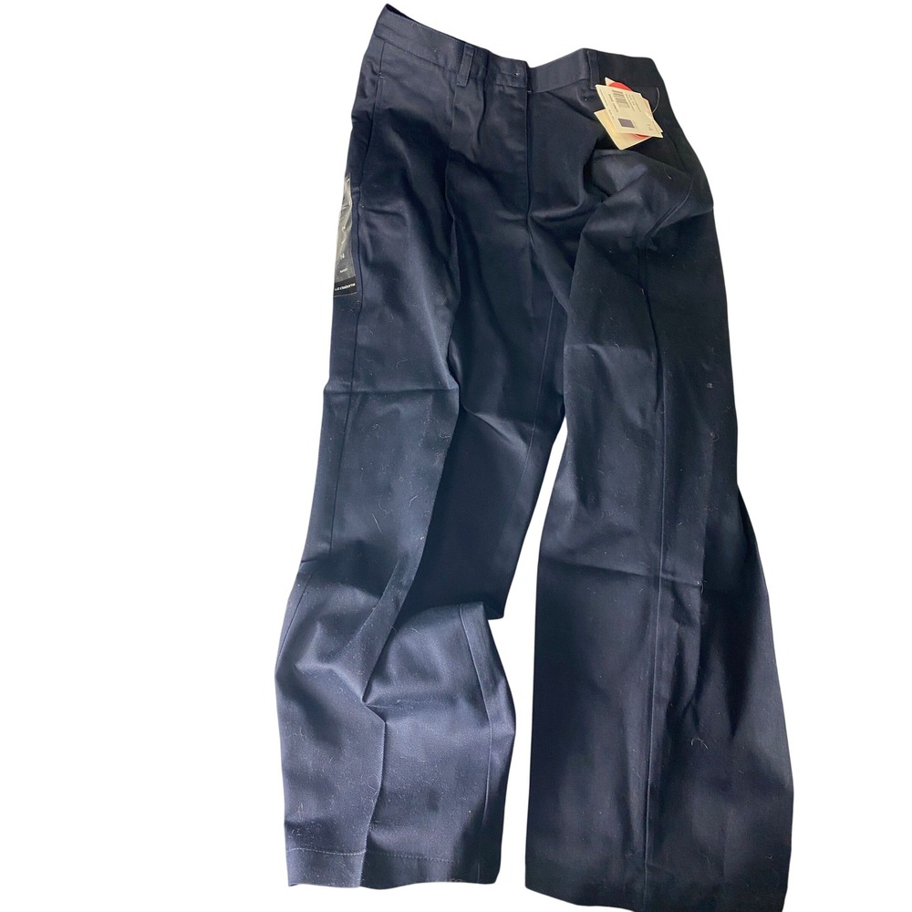 Liz Claiborne Lizsport Womens‎ Size 14 Short Navy Blue Straight Leg Pants NWT